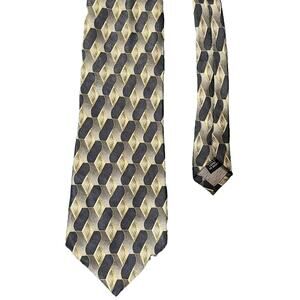 Versini Black and Gold Tie 100% Silk